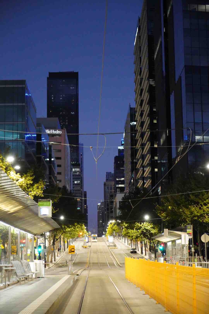 Melbourne city night view