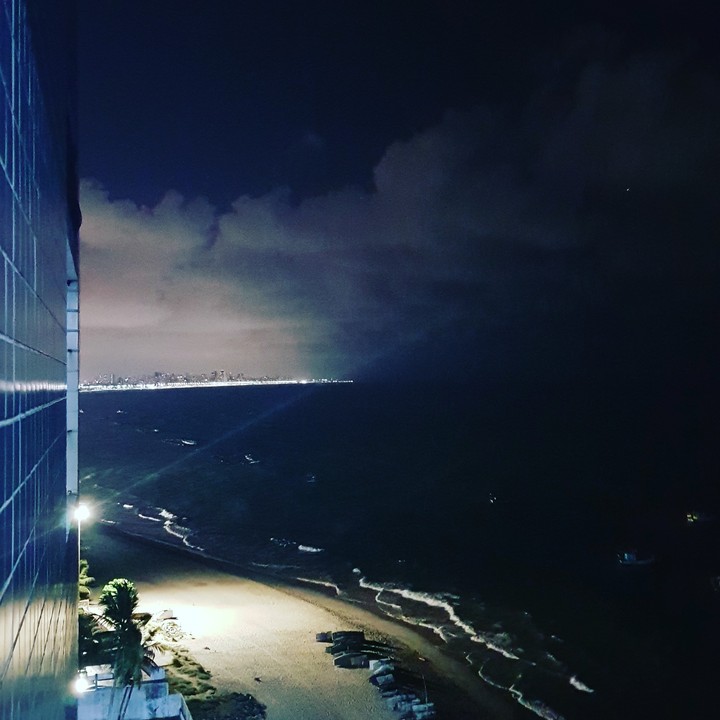 vista linda da noite da minha cidade