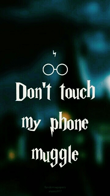 Don't touch my phone muggle!