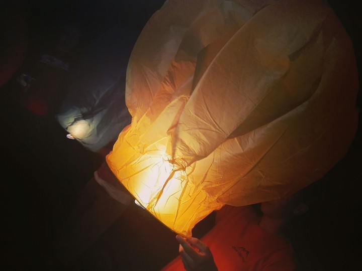#light#balloons#night#luck#yellow#blue#love
