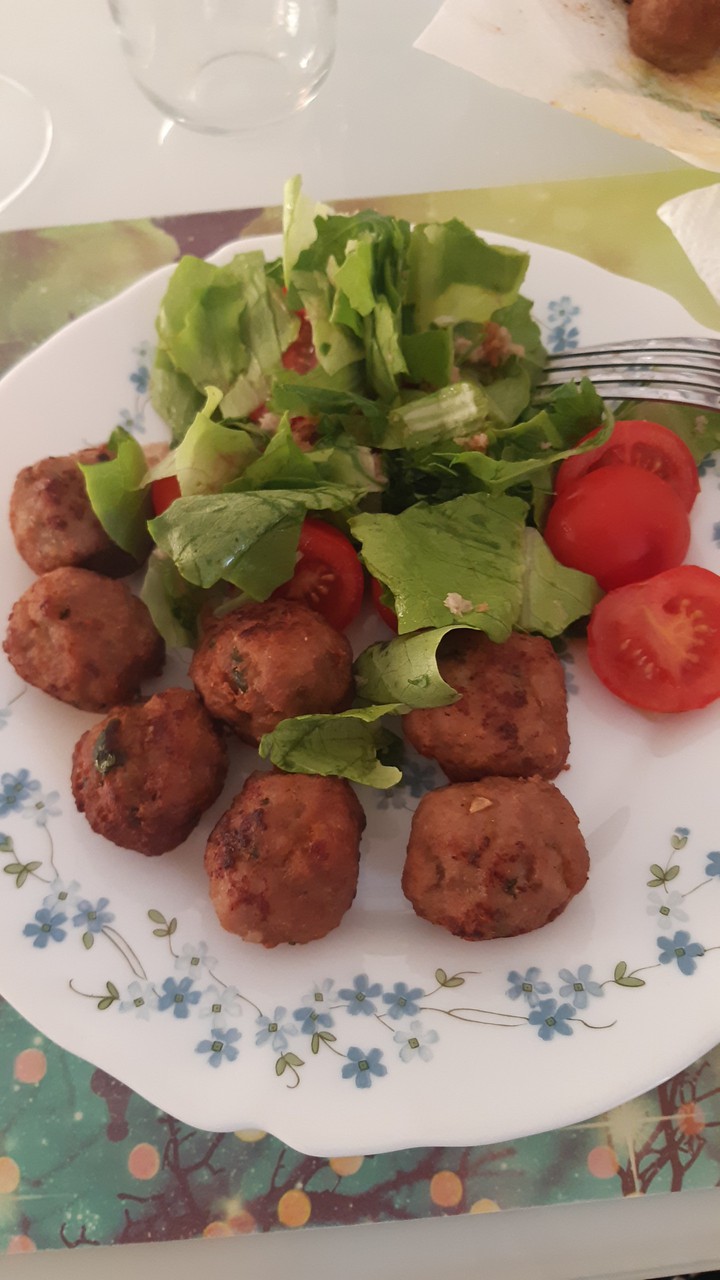 Today's dinner!! I love meatballs!!