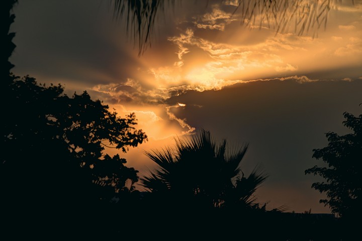 Sunset.