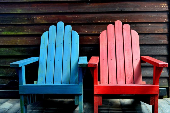 colourful wooden chair