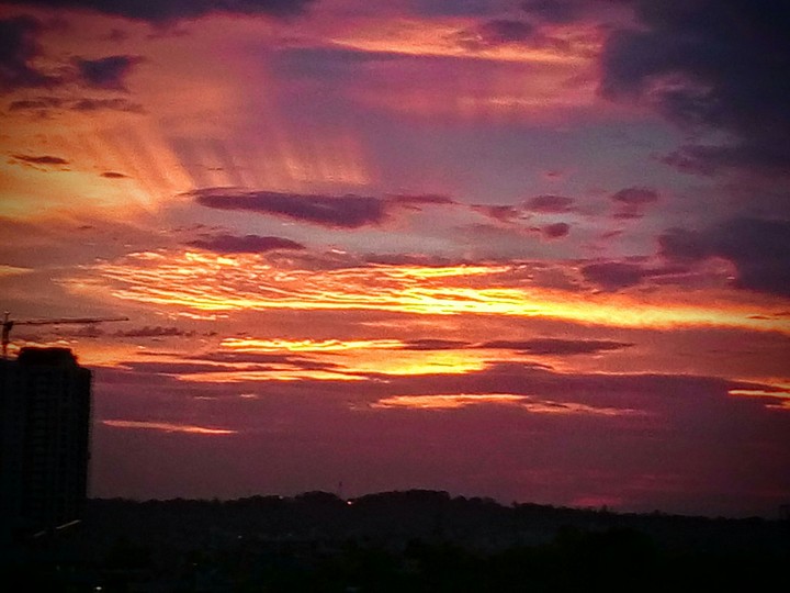 volcanic red sky