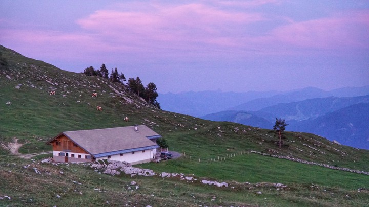 sunset in the mountains