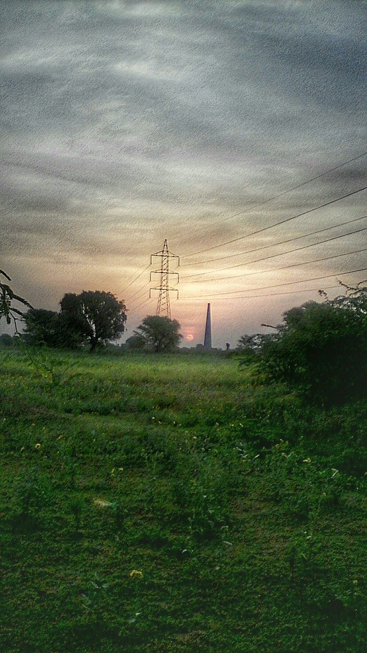 beautiful village in morning