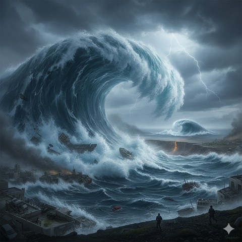 ocean, wind वॉलपेपर
