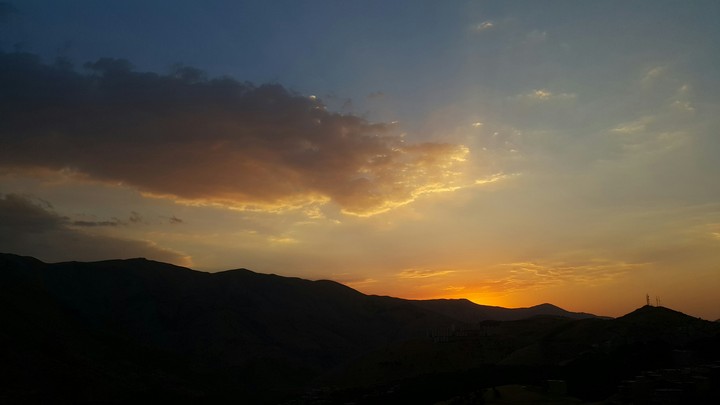 sunset of paveh city in iran....so amazing