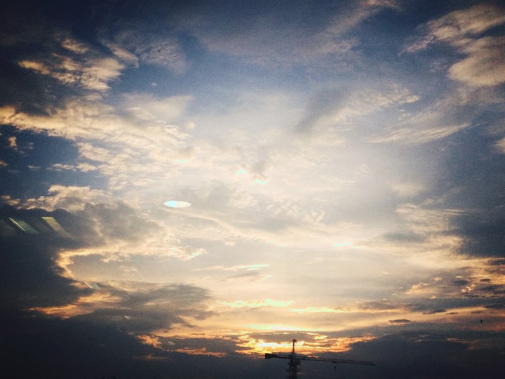 clouds & crane