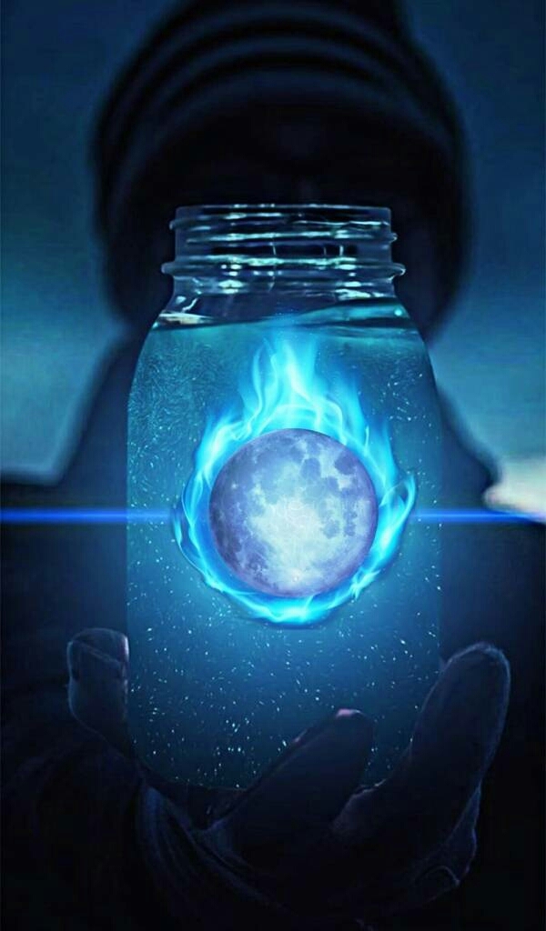 moon in bottle