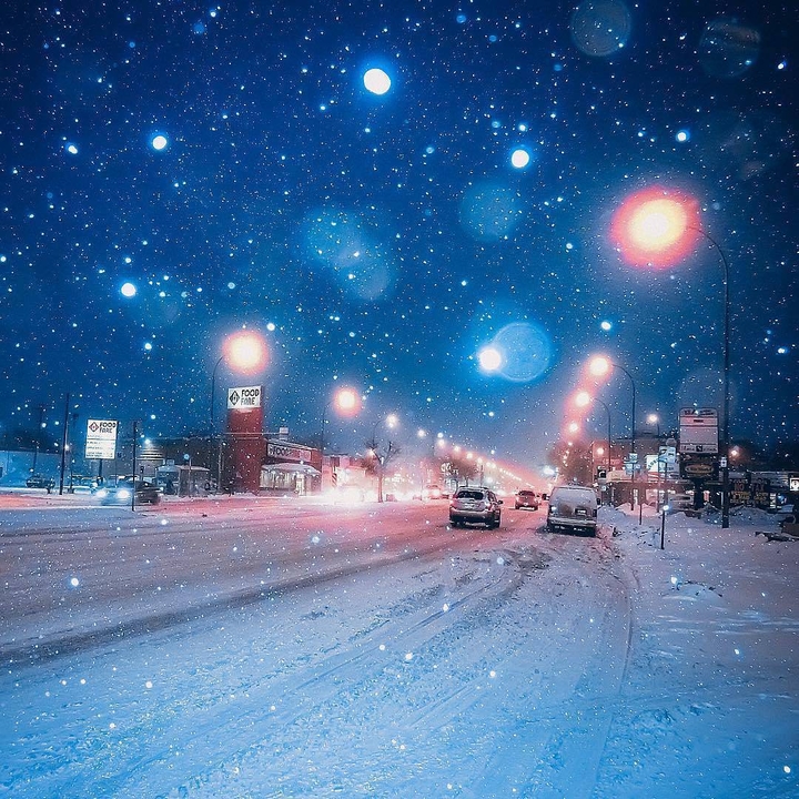 snowy night
