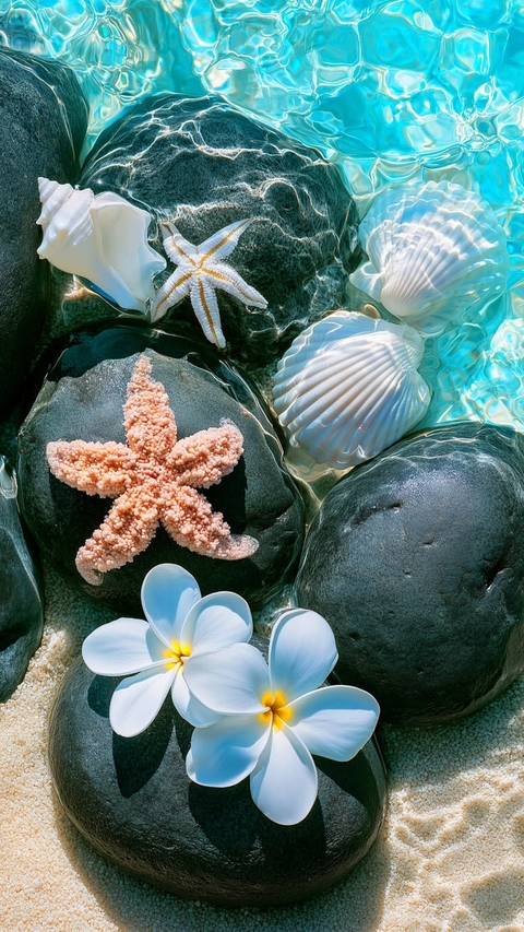 蓝色, starfish壁纸
