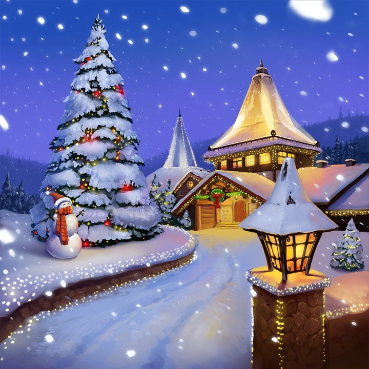Cheery Christmas Scene 1