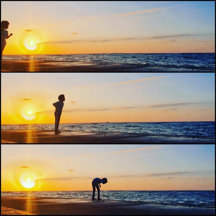 sunset at Jeddah Cornish, Saudi Arabia