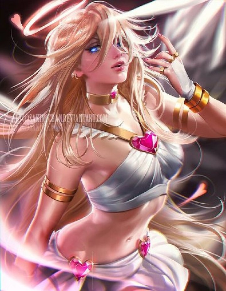 white angel anime girl