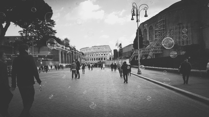 on the way to the Colosseo