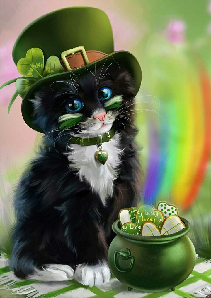 lucky kitty rainbow