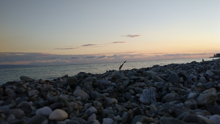 Sunset and the sea.