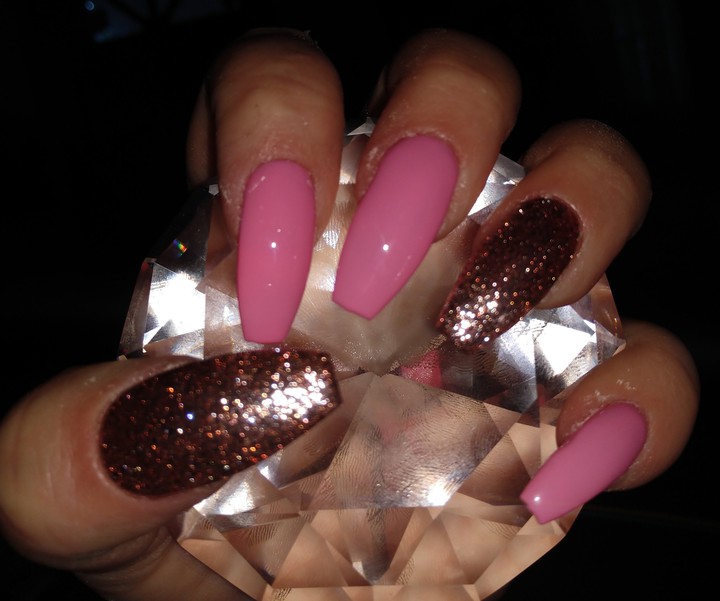 sparkling and pink