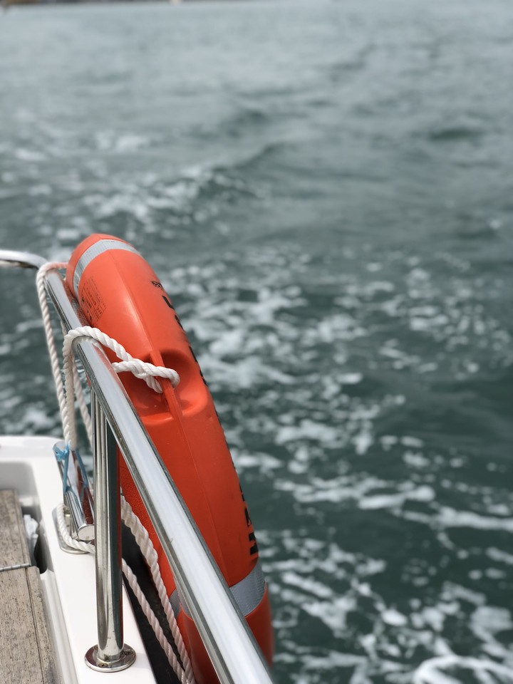 life ring of boat on the ocean