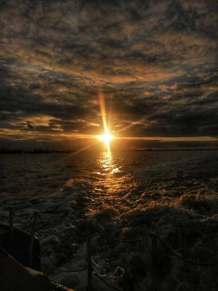 sunset at sea