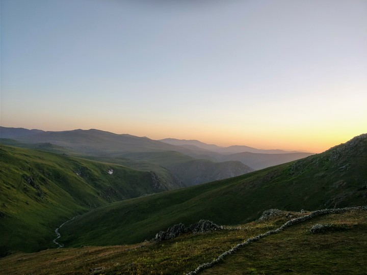 Sunset in the mountains