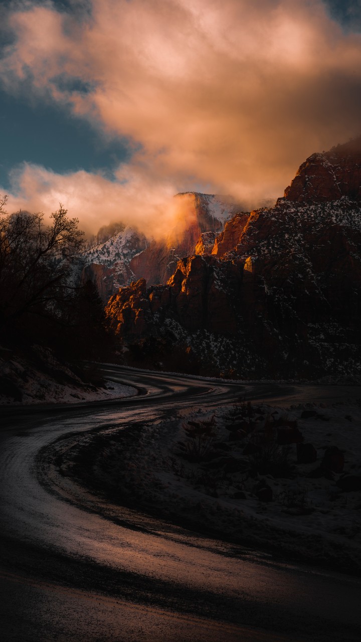 Mountains Road Turn