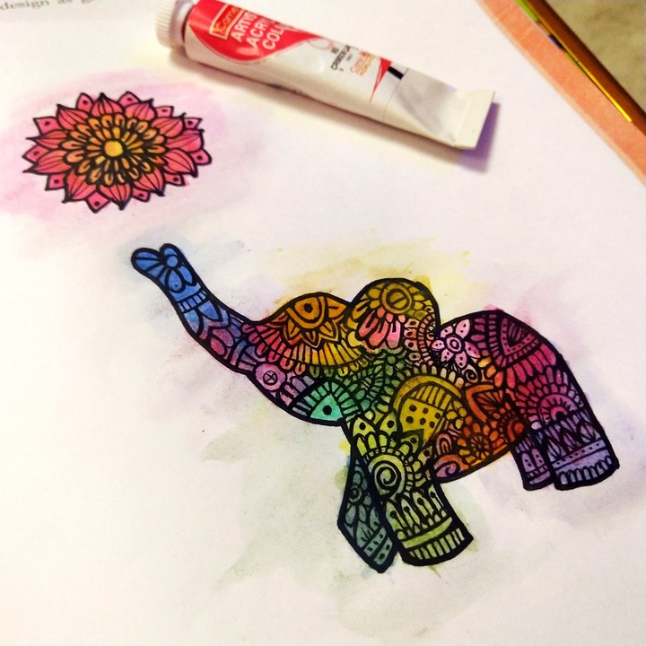 Mandala Baby elephant