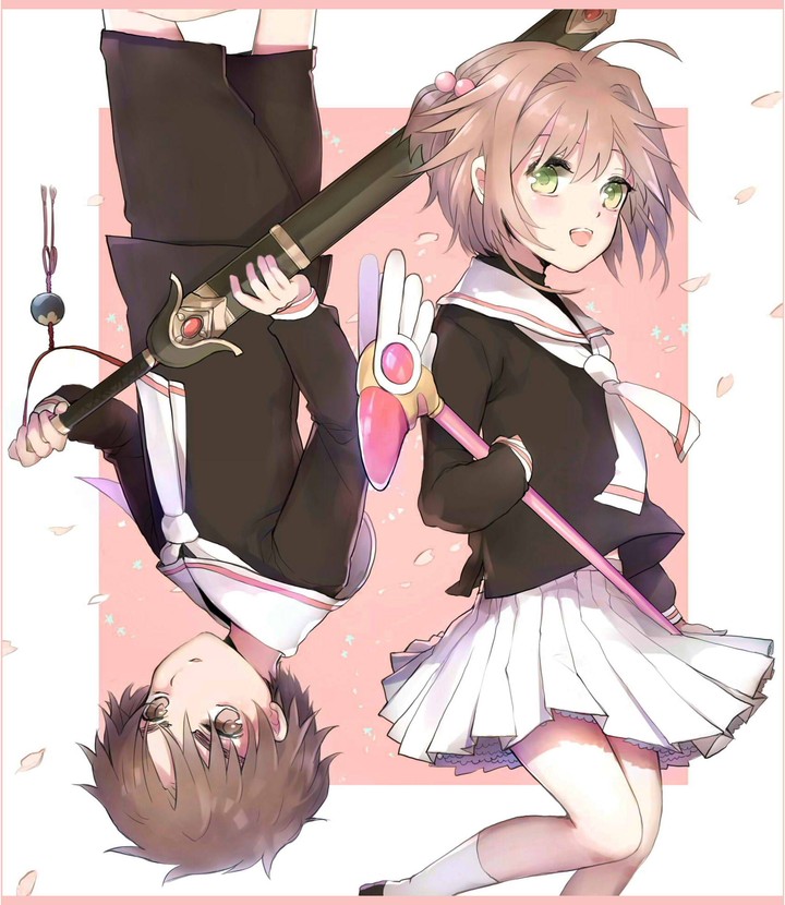 Kinomoto Sakura and Li Syaoran.