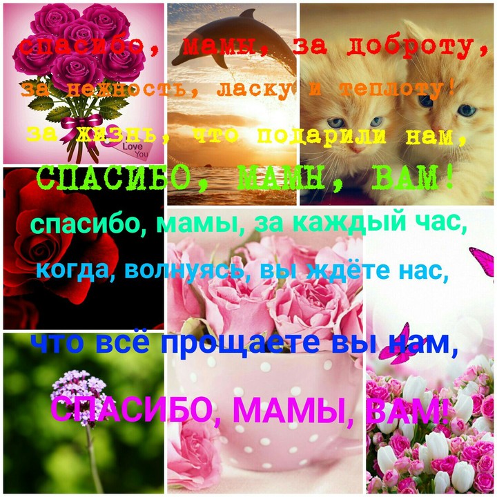 спасибо мамы!