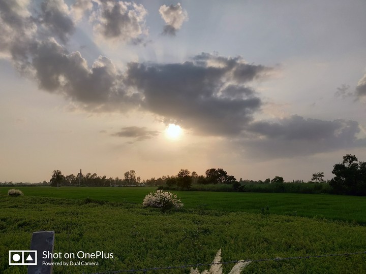 cloudy sunset evening