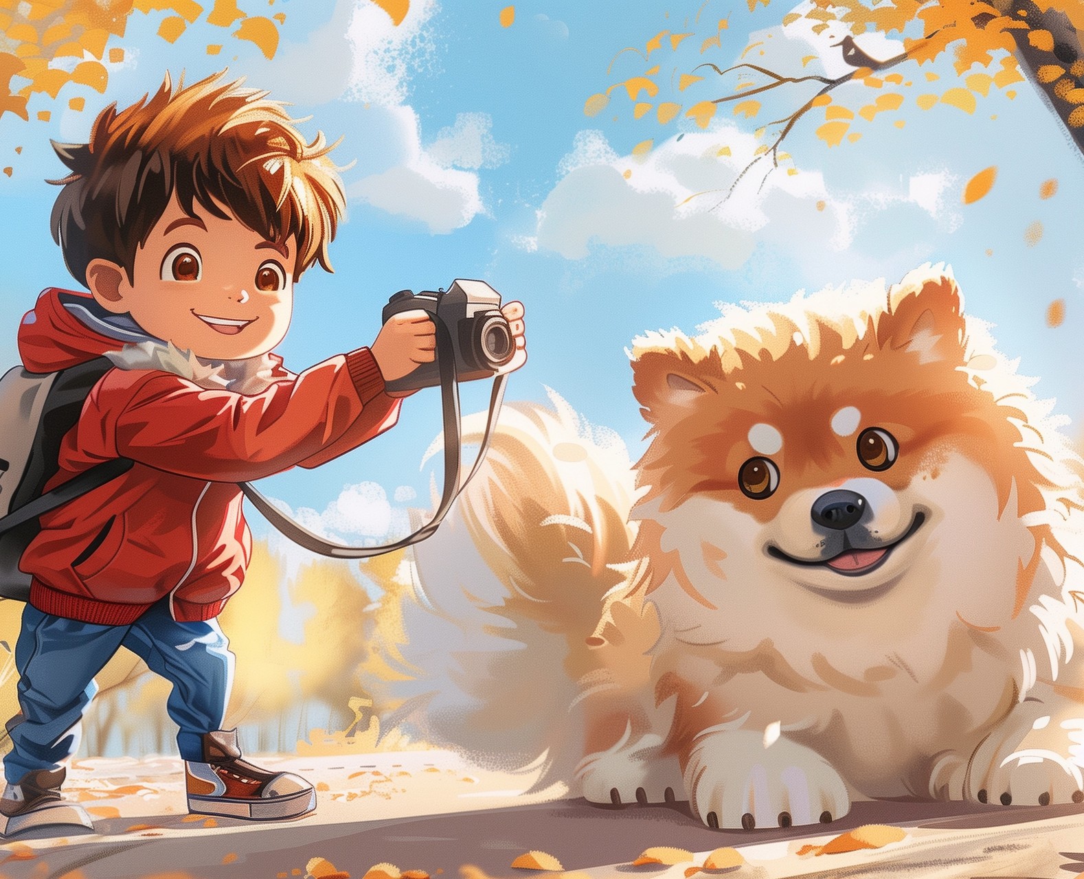 Boy with dog