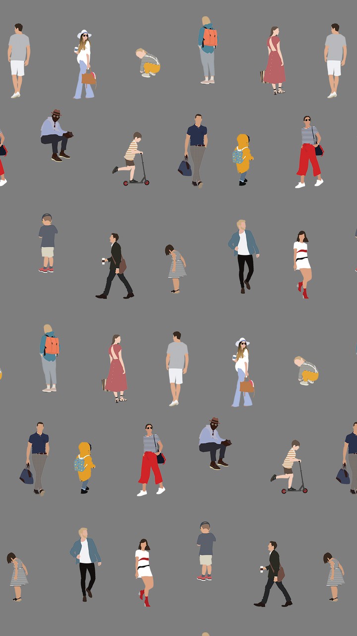 flat vector people pattern 02