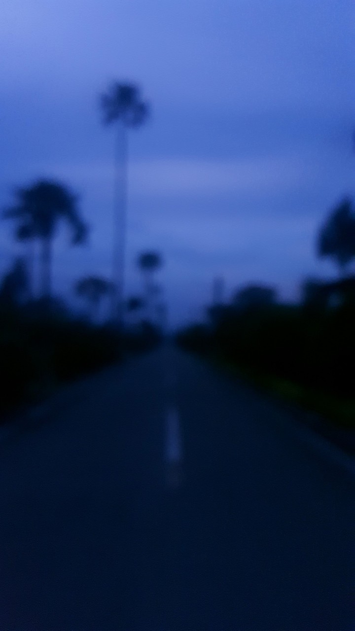 alone in the road