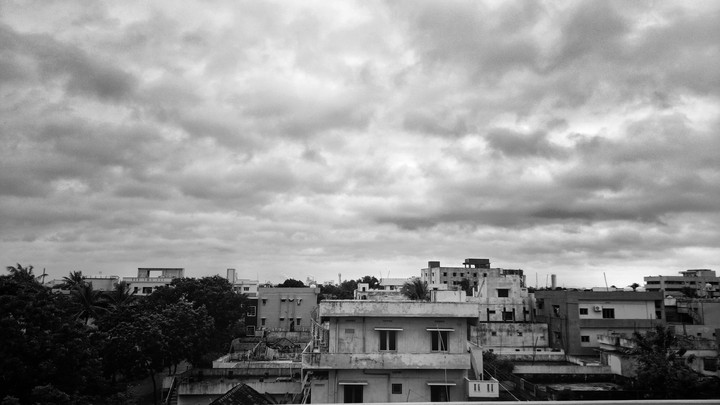 black and white