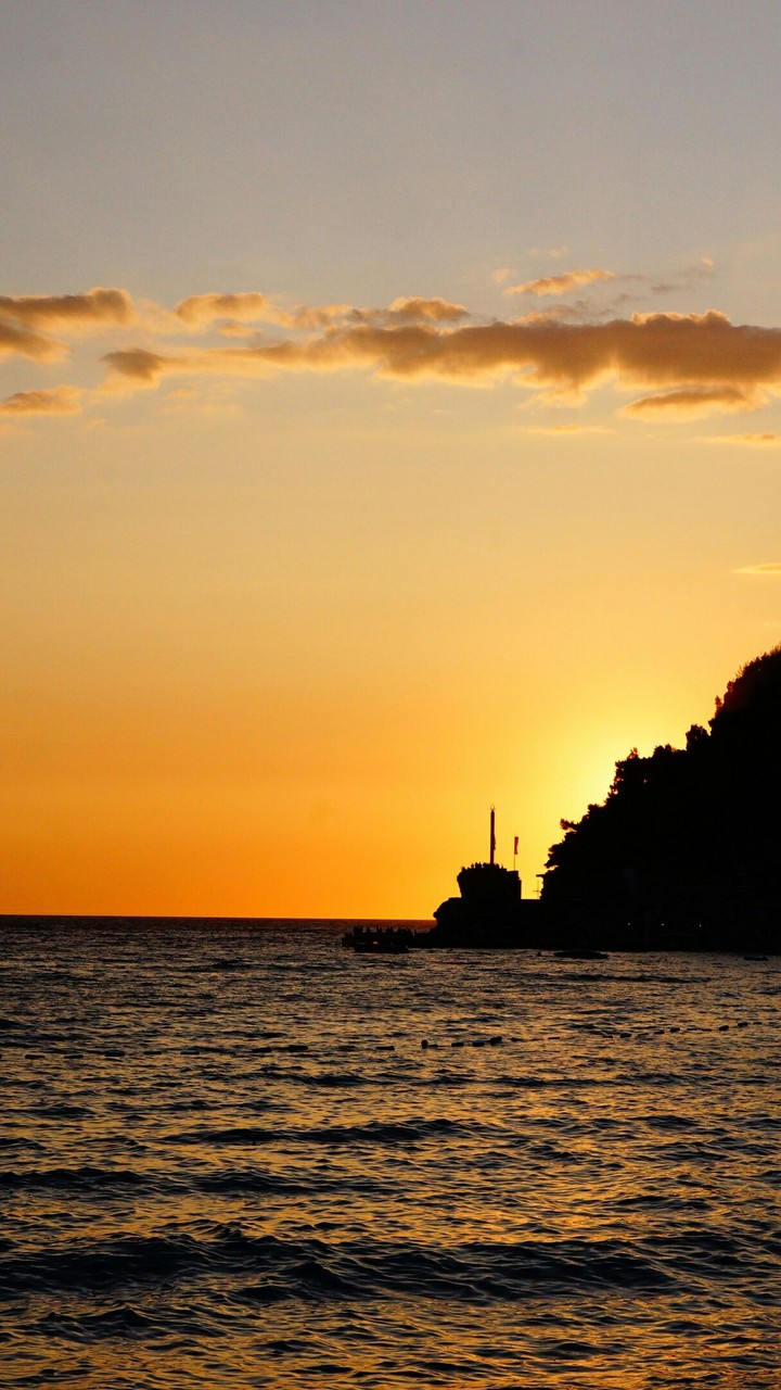 Sunset,mountain and sea