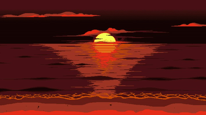 Sun Set Pixel Art
