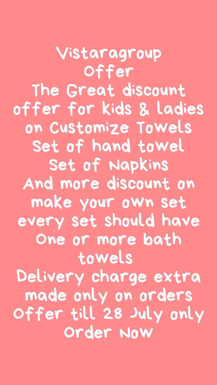 customize towel for kids and ladies