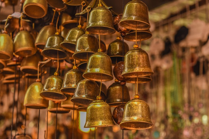 Small bell in Buddhist temple
