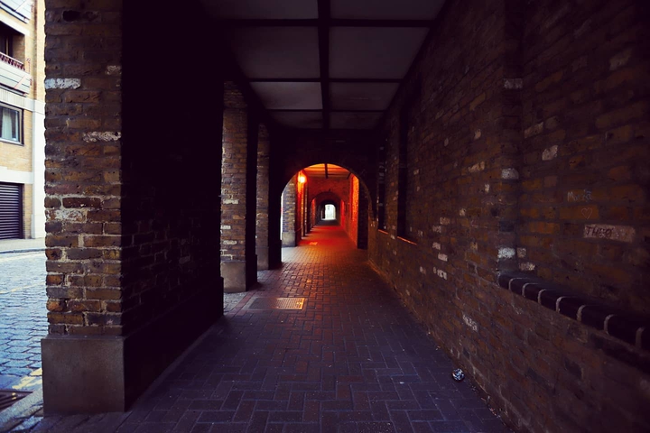 Street walking passage view
