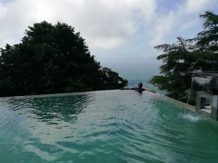 swimming pool on the hill
