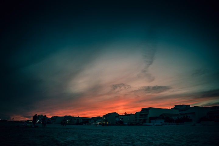 sunset in France