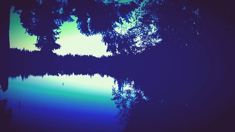 ..a calm storm lake..