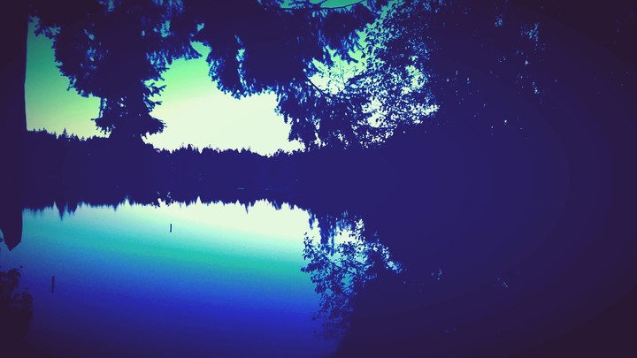 ..a calm storm lake..