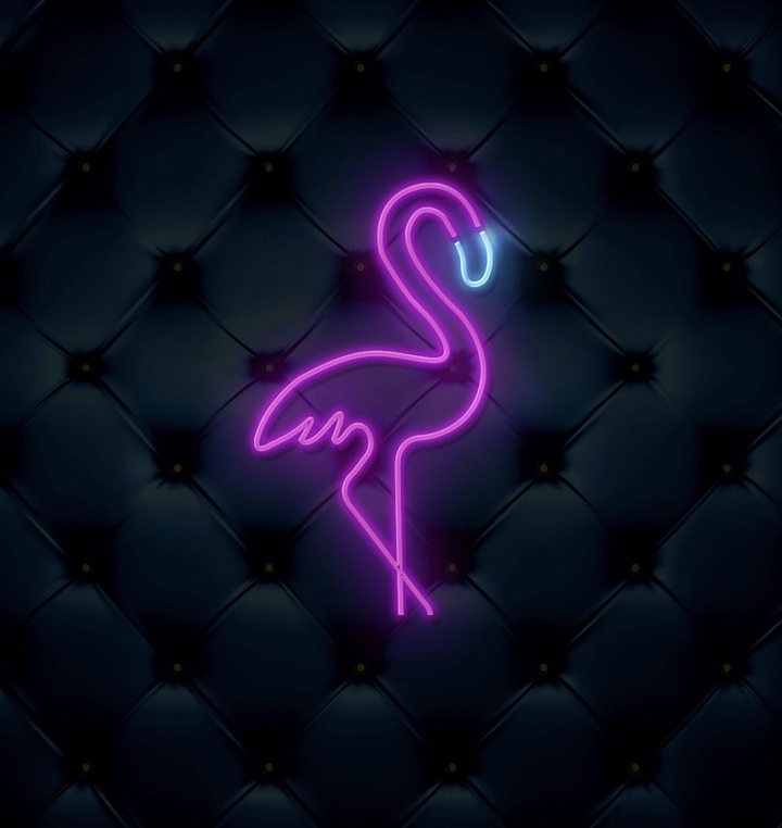 glow-in-dark flamingo