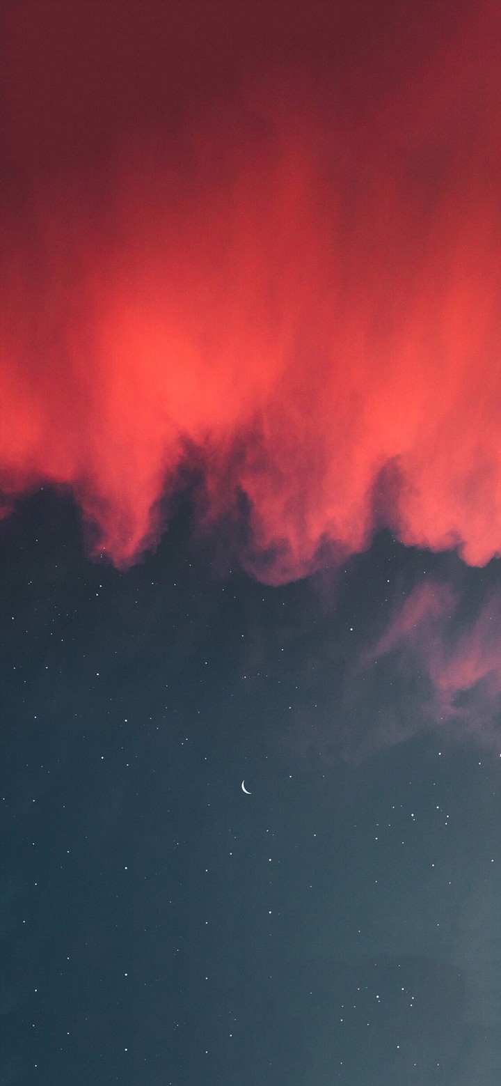 moon and clouds during sunset(Taken by me)