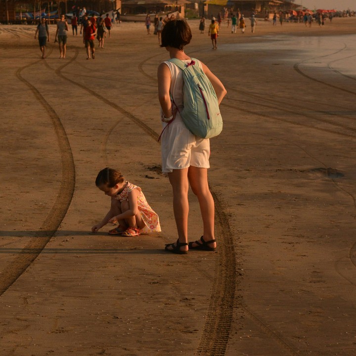 A Child in a Beach