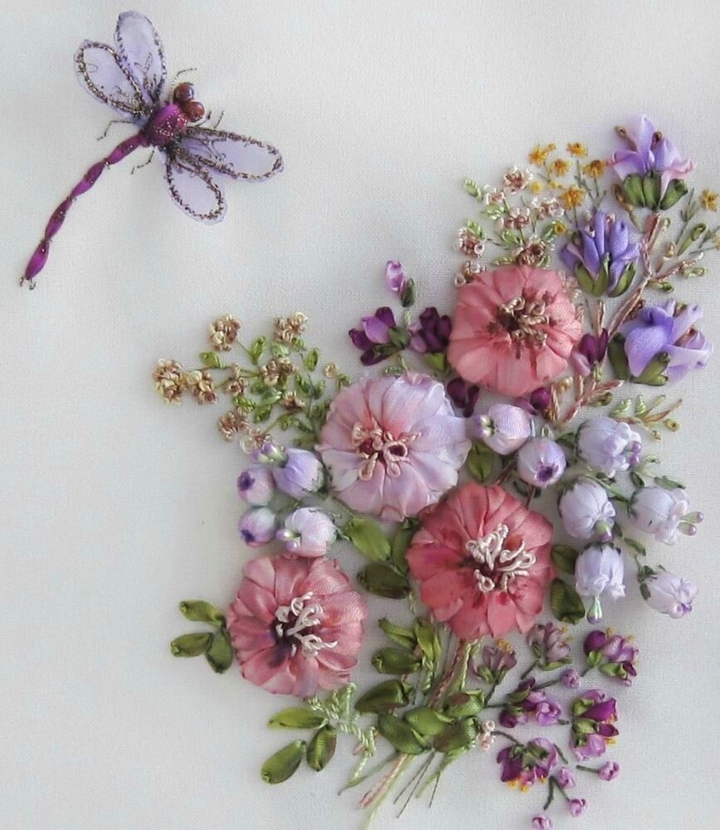 silk embroidered