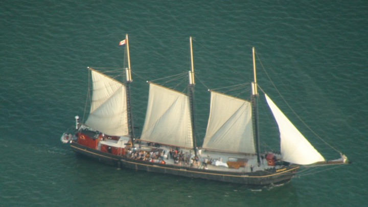 Boat view from CN Tower