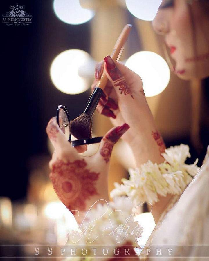 blush on